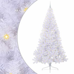 vidaXL Kunstigt juletr&aelig; Hvid 240 cm PVC og St&aring;l