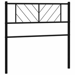 vidaXL udskiftningsgavl 75 cm metal sort