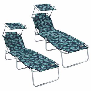 vidaXL Solstol 2 stk. Polyester Gr&oslash;n