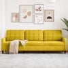 vidaXL 3-personers sofa 210 cm fløjl gul