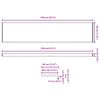 vidaXL Vindueskarm Brun Tr&aelig; 120 x 30 x 4,5 cm PVC