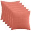 vidaXL Pudebetr&aelig;k 6 pcs HEERLEN R&oslash;d orange 30 x 30 cm cordfl&oslash;jl