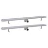 vidaXL line&aelig;re bruseafl&oslash;b 2 stk. bobledesign 1030 x 140 mm rustfrit st&aring;l