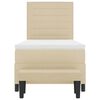 vidaXL Box spring seng med pude med hovedg&aelig;rde Creme 100 x 200 cm Stof