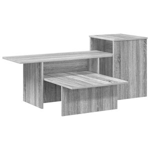 vidaXL Konsolbord Gr&aring; Sonoma 91,5 x 35 x 38,5 cm Konstrueret tr&aelig;