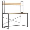 vidaXL computerbord 120 x 60 x 138 cm sort og egetr&aelig;sfarve