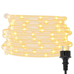 vidaXL lysk&aelig;de med 120 LED'er 5 m PVC varmt hvidt lys