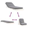 vidaXL futon med madras 70x206x11 cm massivt fyrretræ hvid