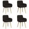 vidaXL Spisestole 4 pcs Boucl&eacute; Sort 59 x 57 x 85 cm