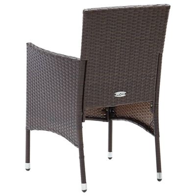 vidaXL spisebordsstole til haven 2 stk. polyrattan brun