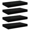 vidaXL v&aelig;ghylder 4 stk. 40x23,5x3,8 cm MDF sort h&oslash;jglans