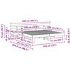 vidaXL Sengestel med hovedgærde Brun 180 x 200 cm Massiv fyrretræ