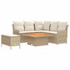 vidaXL M&oslash;bel s&aelig;t 5 stk. Beige og creme PE Rattan