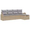 vidaXL Havesofa S&aelig;t 5 stk. Beige polyrattan