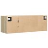 vidaXL væghængt tv-bord med LED-lys 100x31x35 cm sonoma-eg