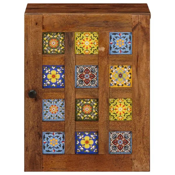 vidaXL Badev&aelig;relse H&aelig;nge Skab med opbevaring Valn&oslash;d 38 x 33 x 48 cm