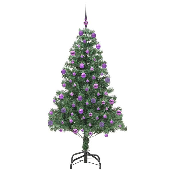 vidaXL Juletr&aelig; med 300 LED'er med stativ Gr&oslash;n 210 cm PVC