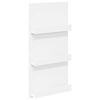 vidaXL Magasin Rack med hylde Hvid 51 x 11 x 102 cm Konstrueret tr&aelig;