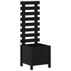 vidaXL plantekasse med stativ 39x39,5x114 cm massivt fyrretr&aelig; sort
