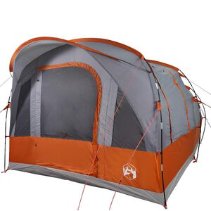 vidaXL 3-personers campingtelt vandt&aelig;t gr&aring; og orange
