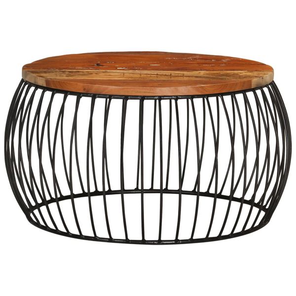 vidaXL sofabord Ø68 cm massivt genbrugstræ