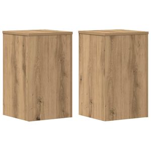 vidaXL plantestativer 2 stk. 30x30x50 cm konstrueret tr&aelig; egetr&aelig;sfarvet