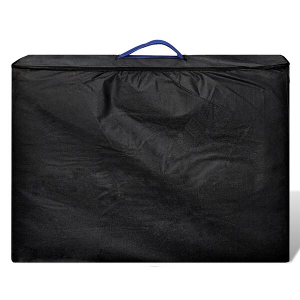 vidaXL sammenfoldeligt massagebord med aluminiumsstel 2 zoner blå