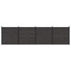 vidaXL Hegnspanel 4 pcs WPC og Aluminium Sort