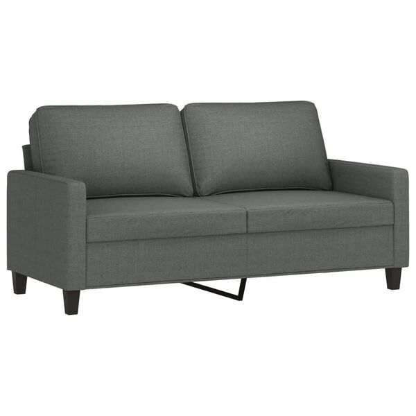 vidaXL 2-personers sofa 140 cm stof m&oslash;rkegr&aring;
