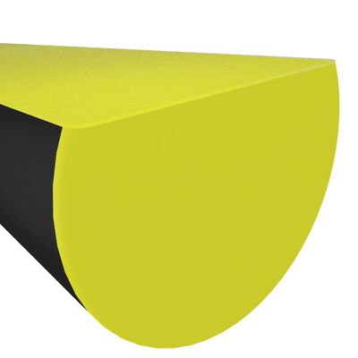 vidaXL hjørnebeskyttere 2 stk. 4x3x100 cm PU gul og sort
