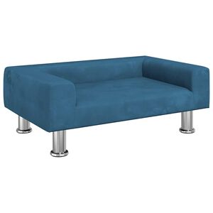 vidaXL sofa til b&oslash;rn 70x45x26,5 cm fl&oslash;jl bl&aring;
