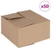 vidaXL Foldbar Kasse 50 pcs Naturfarvet 15 x 15 x 8 cm Pap
