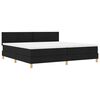vidaXL LED Box Spring Bed med LED-lysstrimler Sort 200 x 200 cm Stof