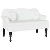 vidaXL Chesterfield b&aelig;nk Hvid 120.5 x 65 x 75 cm Faux l&aelig;der