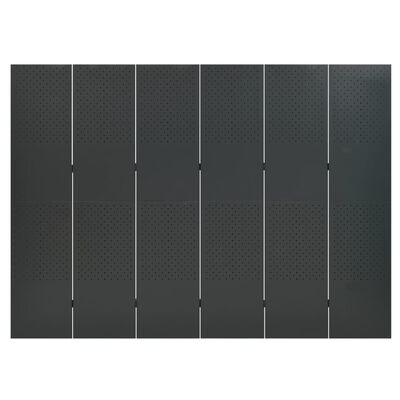 vidaXL 6-panels rumdeler 2 stk. 240x100 cm stål antracitgrå