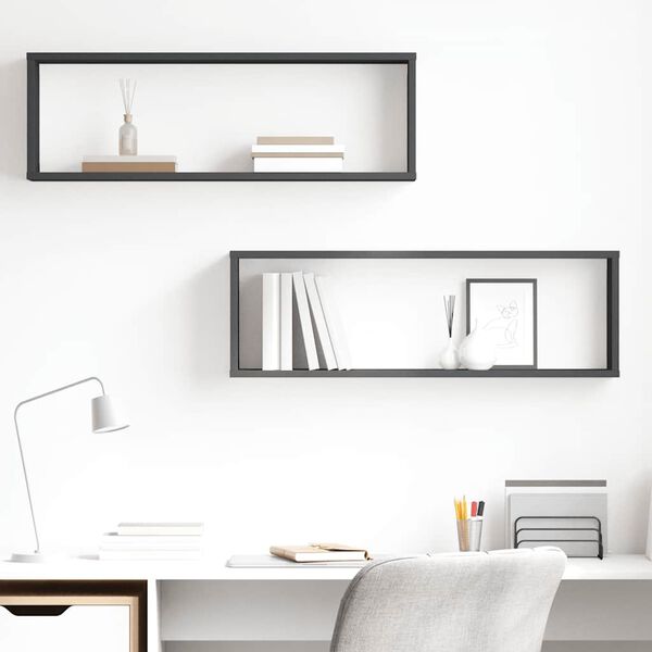 vidaXL v&aelig;ghylder 2 stk. 80x15x26,5 cm kubeformet konstrueret tr&aelig; gr&aring;