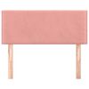 vidaXL sengegavl 80x5x78/88 cm fløjl pink