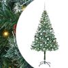 vidaXL Kunstigt juletr&aelig; med 300 LED'er Gr&oslash;n 180 cm PVC og St&aring;l