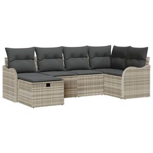 vidaXL Havesofa S&aelig;t 6 stk. Poly rattan