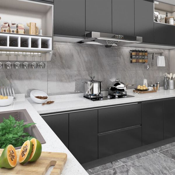 vidaXL selvklæbende folie til møbler 500x90 cm PVC sort