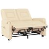 vidaXL 2-personers massagestol kunstlæder cremefarvet
