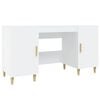 vidaXL skrivebord 140x50x75 cm konstrueret tr&aelig; hvid