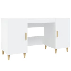 vidaXL skrivebord 140x50x75 cm konstrueret tr&aelig; hvid