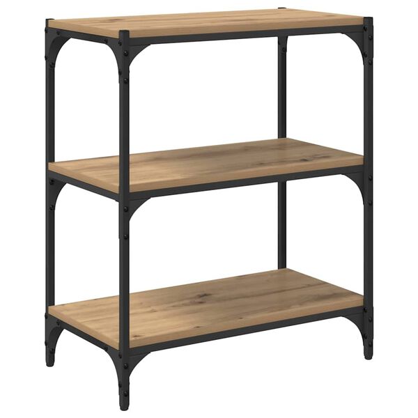 vidaXL Bogskab artisan eg 60 x 33 x 70,5 cm Ingeni&oslash;rt tr&aelig; og jern