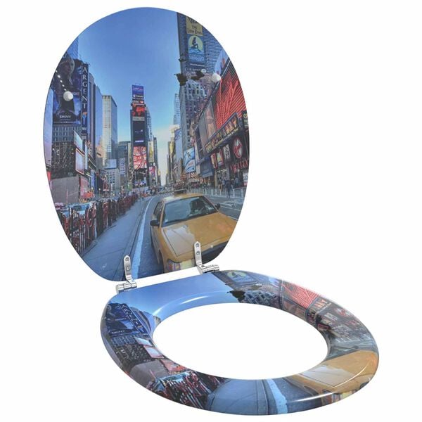 vidaXL toilets&aelig;der med l&aring;g 2 stk. New York-design MDF