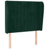 vidaXL sengegavl med kanter 93x23x118/128 cm fl&oslash;jl m&oslash;rkegr&oslash;n