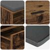 vidaXL Hallb&aelig;nk med pude med skuffe Gammelt tr&aelig; 80 x 38 x 46 cm