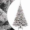 vidaXL Kunstigt juletr&aelig; med julekugle 120 cm 150 LED'er Varm hvid