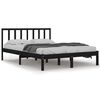 vidaXL sengestel 120x190 cm Small Double massivt fyrretr&aelig; sort