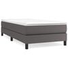 vidaXL Boxspring sengeramme 100x200 cm kunstl&aelig;der gr&aring;